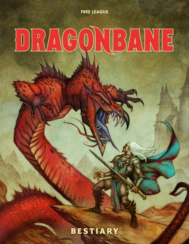 Free League Publishing Dragonbane : Bestiary, Livre de supplément RPG, 63 créatures et Monstres fantastiques, Couverture Rigide, Adultes, Adolescents à partir de 14 Ans Free League Publishing Dragonbane : Bestiary, Livre de supplément RPG, 63 créatures et Monstres fantastiques, Couverture Rigide, Adultes, Adolescents à partir de 14 Ans